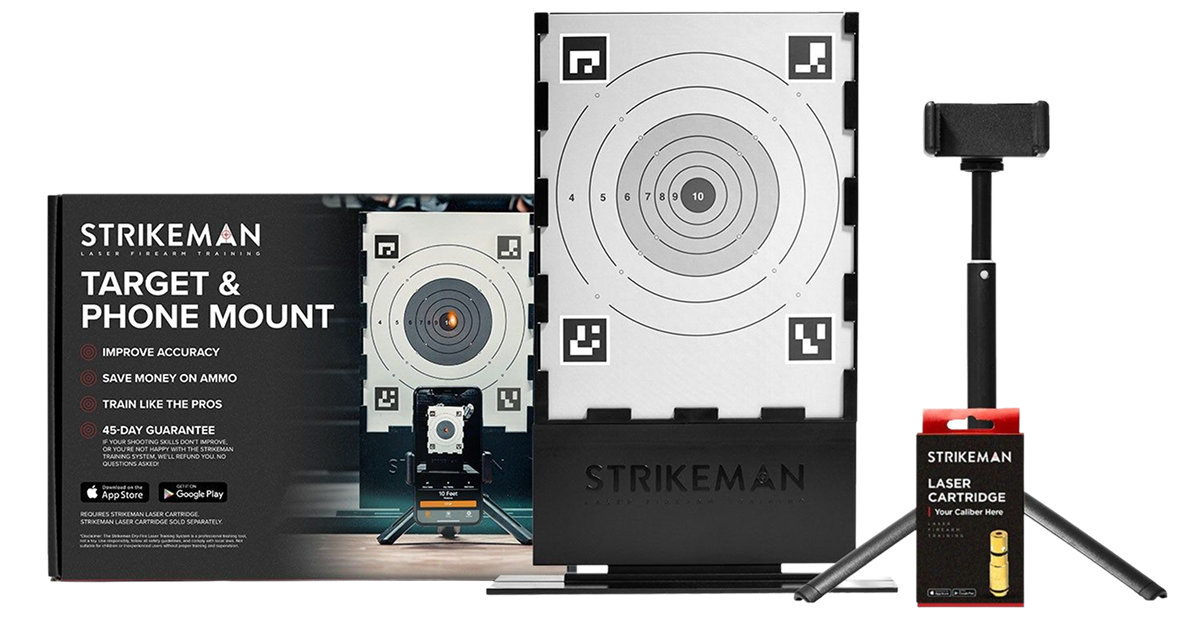 Strikeman Standard Kit with target, phone mount, tripod, and laser cartridge
